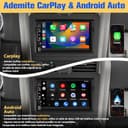 Hexinex Radio de Coche 2 DIN Universal con Carplay y Android Auto Inalámbrico,Autoradio 2 DIN con Pantalla Táctil de 7 Pulgadas y Cámara Trasera, Admite Bluetooth/Mandos Volante/FM/USB/Tipo-C - 3