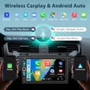 2 DIN Autoradio mit Bildschirm, Wireless Apple CarPlay Android Auto, 7 Zoll HD Touch Display Doppel-Din-Autoradio mit Bluetooth, Mirror Link, FM, AM, RDS, EQ, USB, Type-C, Mic, Rückfahrkamera - 2