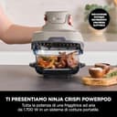 Ninja CRISPi Friggitrice ad Aria Portatile, 3.8L, 4 in 1: Frittura, Cottura Arrosto, Mantiene Cibo Caldo e Croccante, Compatta, 2 Contenitori Vetro Rimovibili, 1700W, Pietra FN101EUST - 12