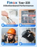Fimax TZe-231 12mm Nastro per Etichette Compatibile con Brother P-touch Tze Tz231 laminated white Tape Cassetta 12mm per PT-H107 H105 H200 E110 H100R D210 1000 1010 1280 H110,5Pz Nastro Etichettatrice - 4