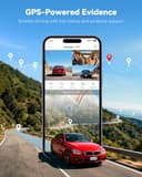 REDTIGER 4K 3 Channel Dash Cam 5G WiFi Built-in GPS, Included 64GB Card, 2160P+1080P+1080P Front and Rear Inside, Loop Recording, Triple Car Camera with 3 Inch Screen, IR Night Vision, Parking Mode - 5