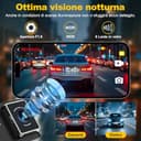 Dashcam auto anteriore posteriore 4K/2.5K, dash cam WiFi 5GHz con GPS, IPS da 2,0", grandangolo da 170°, Sorveglianza del parcheggio 24 ore su 24,WDR,sensore G,registrazione in loop,scheda SD da 64 GB - 6