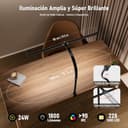 Jeebel Lámpara de Escritorio Pinza LED 24W 80cm Lampara de Doble Cabezal con Pinza 9.5cm, Mando Distancia, Giratorio 360°, 1800LM Luz Ordenador para Pintar, 10 Temperatura Color 10 Niveles Brillo - 4
