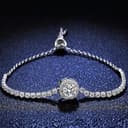 Pulsera de tenis de moissanita, diamantes de moissanita cultivados en laboratorio de 2CT y 8mm, chapada en rodio, pulsera ajustable de color plateado y blanco para mujeres, elegante, joyería. - 7