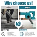 Soplador de hojas con batería profesional con 2 baterías de 3000 mAh y cargador, potente motor de cepillo de 500 W, soplador de hojas 3 en 1 y aspirador de hojas, velocidad variable hasta 32000/min - 6