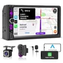 Autoradio 2 DIN Compatibile con Wired Carplay & Android Auto,7 Pollici Touchscreen Stereo Bluetooth con Schermo, Radio Auto con Mirror Link,FM,SWC,USB,Type-C de Recharge,Telecamera Posteriore - 1