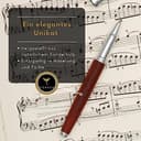 Hörner Legno Sandelholz -Tintenroller I Edle Geschenk-Box I Schreibfarbe Blau I Strichstärke M 0,7 mm I Hochwertiges Etui I Moderner Grip I Business Rollerball I Linkshänder & Rechtshänder - 5