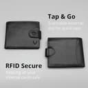 PELLE TORO All-in-One Handmade Mens Wallet with RFID Blocking, Coin Pocket, Fine Leather Card Wallet for Men with 8 Slots and Zip Section, in Wooden Gift Box, Black - 6