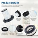 Wiederverwendbare Staubsauger Filter kompatibel für Rowenta X-Force Flex 11.60 12.60 14.60 15.60,Ersatzteile Zubehör Filter,2 Pre-Motor Filter + 2 Post Motor Filter,Ersetzt ZR009007,ZR009008. - 6