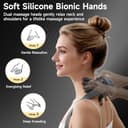 Mano Masajeador Shiatsu Cuello y Cervicales - yorraka 3 Modos y 2 Niveles de Calor Neck Massager - Masaje Cuello con Calor - Masaje Cervicales Inalambrico - Para Casa, Oficina, Viajes (Oscuro) - 2