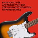 Squier by Fender Debut Collection HT HSS Stratocaster E-Gitarre, Laurel Griffbrett, Weißes Schlagbrett, 2 Tone-Sunburst - 4