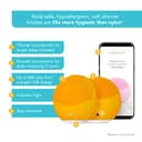 Foreo Luna Mini 3 Facial Cleansing Brush - Travel Accessories - Face Massager Electric, Ultra-Hygienic Silicone - Simple Face Wash - Electric Face Cleanser - App-Connected - Sunflower Yellow - 4