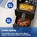 Philips 4000 Series Stacked Dual Basket Airfryer 10L – RapidAir Technology, Sync Finish, 2 Meals at Once, 45% Less Countertop Space, PFAS-Free Ceramic Coating, Easy View Windows (NA460/09) - 6