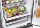 Haier 3D 60 Series 5 Freestanding Fridge Freezer, 3 Doors, Total No Frost, E Class, 360L Total Capacity, Easy Access Freezer Drawers, hOn App, AI & Wi-Fi Connected, Silver, 60x67x185 cm - HTW5618ENMG - 4