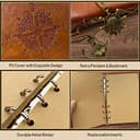 Joy & Inspiration Cuaderno Vintage Rellenable A5 de Piel Sintética Diario de Viaje Libro de Bocetos Clásico Rellenable Refillable Notebook Journal (80 Hojas/160 Páginas) - 4