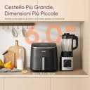 COSORI Friggitrice ad Aria Turbo Blaze 6 Litri, Rivestimento Ceramico Senza PFAS, Air Fryer con DC Motore, 9 Funzioni & 5 Velocità della Ventola Automatica, 110 Ricette & 96 Tabelle di Cottura, 1725W - 7
