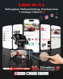 REDTIGER 4K STARVIS 2 Dashcam Auto Vorne Hinten,Touchscreen 3,18 Zoll,Sprachsteuerung,Dash Cam Auto 5.8GHz WiFi 6,GPS,Kostenlose 128GB Karte,2160P UHD-Nachtsicht,Notfall-Sperre,Parkmonitor (F7N Touch) - 5