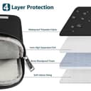 TECOOL 16 Inch Laptop Case, Protective Laptop Sleeve 16 for MacBook Pro 16 Inch M5 M4 M3 M2 M1 2026 2024 2023 2021,16" Lenovo Thinkbook ideapad ASUS DELL HP Acer LG Waterproof Case Bag,Black - 6