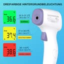 Fieberthermometer Kontaktlos Infrarot Stirnthermometer für Baby Erwachsene Kinder, Digital Thermometer Fieber mit Genaue Ablesungen, Fieberalarm, LCD Anzeige, 50 Speicherfunktion - 3