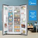 Midea Side-by-Side Kühl-Gefrierkombination 532 L mit Indoor Ice Bar | No Frost, Inverter Kompressor, 256 kWh/Jahr | Twin Control & SuperCool | 176,5 cm hoch | MERS530FGD02 - 6