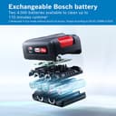 Bosch BCS8224GB Unlimited 8 ProHome Cordless Stick Vacuum Cleaner, With Quick Charger, Suitable for All Floor Types, 2 Interchangeable Bosch 18V Batteries, 60 Minutes Run Time, White - 7