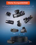 VANTRUE USB-C Display Hardwire Kit con 3 Stages Acc Cable para Dash CAM 11.6/23.6V 12/24V 12.4/24.4V a 5V Portafusibles con protección de bajo Voltaje 24H. Modo de estacionamiento - 3