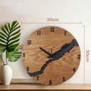 Beflourish Wanduhr Ohne Tickgeräus Holz Modern Wanduhren für Büro, Wohnzimmer, Küche, Schule Kinderzimmer (40cm) - 7