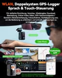 VANTRUE E360 Plus 3 Kanal 5.2K Panorama+1440P Dashcam mit Dual STARVIS 2 HDR Nachtsicht, 360° Puffer Parkmodus Dash Cam, Sprachgesteuerte Auto Kamera, APP, 1.54″ Touchscreen, Max. 1TB - 5