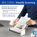Brother ADS-1350W Wireless Compact Desktop Scanner | Scan Speeds of Up to 30ppm | Single Pass Double-Sided Scanning (Renewed Premium) - 4