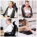 Neck Massager, Deep Tissue 3D Kneading, by iKristin, Portable, with Heat, Shiatsu Massager for Neck, Back, Shoulder, Foot and Leg, at Home and Car, Suitable for Women and Men(Gray) - 4