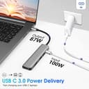 DEMKICO Hub USB Tipo C, 6 en 1 Adaptador multipuerto con HDMI 4K, Lector de Tarjetas SD/TF, USB 3.0 y USB 2.0, Puerto PD de 100 W, Compatible con MacBook Pro/MacBook Air/DELL XPS y Plus - 4