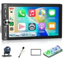 【4G+128G】 Hodozzy Radio Coche 2 DIN con Wireless Carplay Android Auto con USB Tipo C, Pantalla Incell de 7 Pulgadas Autoradio con Bluetooth/DSP/WiFi/RDS/FM/SWC/Cámara de Marcha Atrás - 1