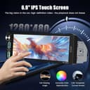 Single Din Car Stereo with Wireless Apple Carplay Android Auto, 6.9" IPS Touchscreen Car Stereo with 4-Channel RCA Bluetooth 5.2 Mirror Link Backup Camera GPS Navigation 2 USB Fast Charge FM AM EQ SWC - 2