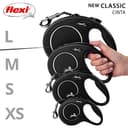 flexi® Classic L Cinta 5 m negro, correa extensible para perros hasta máx. 50 kg - 6
