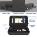Digicharge Black Hard Carry Case For TomTom Rider 500 550 50 42 420 450 400 410 Rider 40 GPS Sat Nav With Accessory Storage and Lanyard - 3