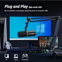 TONOR PC Microfono Dinámico Gaming con Brazo Soporte, Profesional Micrófono USB/XLR para Juegos, Podcasting, Streaming, Estudio, Vocal Grabación, Mic cardioide con 3.5mm Jack, Botón Mute, TD510+ - 7
