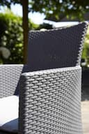 Keter, Conjunto de terraza o balcón Iowa con Mesa Luzon y Cojines incluidos, Color Grafito - 6