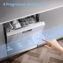 COMFEE' CDWPF1201PW-WE-EU Lavavajillas de libre instalación, 60cm, 49dB con 12 cubiertos, 8 programas Control por botón, Blanco - 6