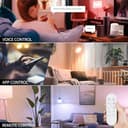 LVWIT E27 Smart Filament Bulb,Alexa Dimmable LED Color Changing Light Bulb,ST64 E27 WiFi RGB Smart Bulb,Compatible with Alexa,Echo and Google Assistant Including Remote Control (6.3W,470LM) - 6