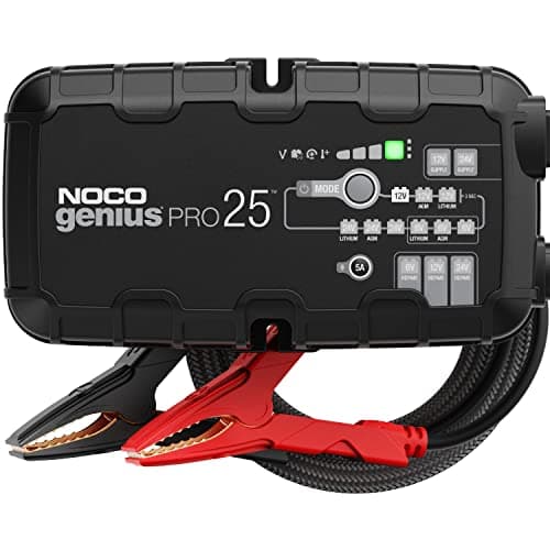 NOCO GENIUSPRO25: Caricabatterie Intelligente 25A 6V/12V/24V – Mantenitore di Carica, Desolfatatore e Alimentatore con Protezione da Sovraccarico e Compensazione Termica – Per Batterie Piombo e Litio
