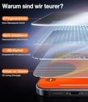 TORRAS Präzise für iPhone 17 Pro für Panzerglas [Full Screen] Exklusive Schutzfolie für iPhone 17 Pro Folie 9H+ glas [Nr.1 Stoßfest], Auto Montage, Kompatibel mit Hülle, 2 Stück - 2