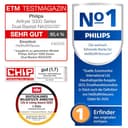 Philips Airfryer Dual Basket 3000 Series Heißluftfritteuse, 9L, 2 Körbe, 2 Gerichte gleichzeitig, RapidAir Plus Technologie, 90% weniger Fett, Energieeffizient, HomeID App (NA350/00) - 2