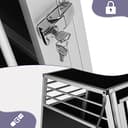 EUGAD Transportin de Aluminio, Caja de Transporte para 2 Perros, Trasportines Perro Grande con Cerraduras y Tabique Extraible, Jaula Perro para Coche, Robusto Transportin 97x92x66cm - 7