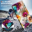 BLOTECH Portafoglio Flip per Realme GT Neo6 Custodia Flip Case Libro in Pelle, Flip Cover, TPU Silicone, Funzione Supporto Magnetica,Motivi floreali colorati per Realme GT Neo6 - 7