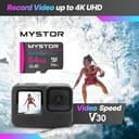 Mystor Tarjeta de memoria micro SD para Nextbase 522GW, 322GW, 422GW, 622GW, IQ 1K, 2K, 4K Nextbase Tarjeta MicroSD Dash Cam Tarjetas de memoria Micro SD Dash Cam, Video Speed V30, UHS-1 U3 (64GB - 2