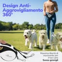 Zenova Pets Guinzaglio Avvolgibile 8 m – Guinzaglio Retrattile con Portasacchetti – Lunga Guinzaglio per Cani Piccoli Medi e Grandi – Nastro a 360° Manico Antiscivolo e Pulsante Freno Rapido - 2