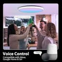 HOTUT RGB Ceiling Light 24W Dimmable LED Ceiling Light,WiFi Bathroom LED Lights Ceiling,Remote & APP Control,2700K-6500K,Round Flush Smart Ceiling Lights Work with Alexa Google Bluetooth for Bedroom - 5