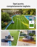 MAMMOTION YUKA mini 2 500 Robot Tagliaerba Senza Filo Perimetrale, fino a 500 ㎡, Visione AI Tri-Cam, Mappatura Automatica Multi-zona, DropMow, Modifica Manuale della Mappa, Pendenze fino al 45% - 6