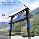 FLEXISPOT Telaio da tavolo regolabile in altezza, doppio motore e gambe a 3 livelli, scrivania regolabile in altezza, telaio con indicatore di altezza LED, 4 posizioni di memoria e protezione contro - 4