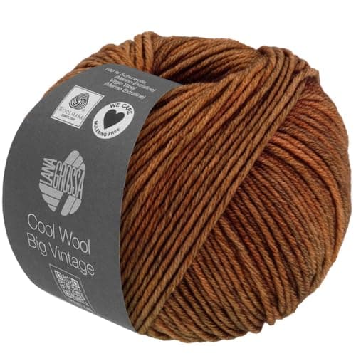 LANA GROSSA Cool Wool Big Vintage Merino Classic with Tone-on-tone Colour Effect, Hand Knitting Yarn Made of 100% Virgin Wool (Extra Fine Merino), 50 g Wool for Knitting and Crocheting, 120 m Yarn